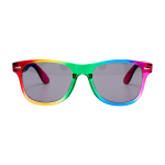 Óculos de sol retro com cores em arco-íris e proteção UV400 cor multicolor segunda vista frontal