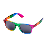 Óculos de sol retro com cores em arco-íris e proteção UV400 cor multicolor