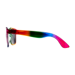 Óculos de sol retro com cores em arco-íris e proteção UV400 cor multicolor vista lateral