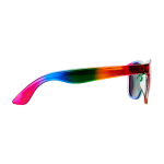 Óculos de sol retro com cores em arco-íris e proteção UV400 cor multicolor segunda vista com lateral