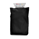 Raspador de gelo com luva de proteção e acolchoado interior cor preto segunda vista impressão com tampografia