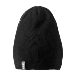 Gorro de malha elástico canelado de camada dupla Elevate Life cor preto vista frontal