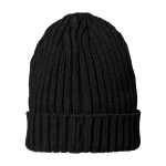Gorro de malha canelado, elástico e flexível Elevate Life cor preto segunda vista traseira