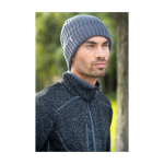 Gorro de malha canelado, elástico e flexível Elevate Life cor preto imagem de estilo de vida