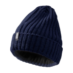 Gorro de malha canelado, elástico e flexível Elevate Life cor azul-marinho