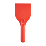 Raspador de gelo grande de plástico reciclado com pega cor vermelho segunda vista frontal