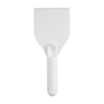 Raspador de gelo grande de plástico reciclado com pega cor branco segunda vista frontal