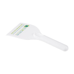 Raspador de gelo grande de plástico reciclado com pega cor branco vista impressão tampografia
