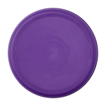 Frisbee redondo de plástico reciclado com acabamento salpicado cor roxo segunda vista frontal