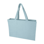Saco tote de praia com acabamento macio e compartimento grande cor azul pastel