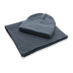 Cachecol acrílico de Polylana® de estilo elegante e sofisticado cor azul acinzentado terceira vista