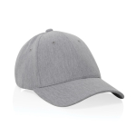 Boné de algodão reciclado com 6 painéis de tecido marmoreado 200 g/m2 cor cinzento