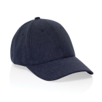 Boné de algodão reciclado com 6 painéis de tecido marmoreado 200 g/m2 cor azul-marinho