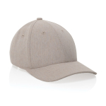 Boné de algodão reciclado com 6 painéis de tecido marmoreado 200 g/m2 cor branco-sujo