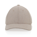 Boné de algodão reciclado com 6 painéis de tecido marmoreado 200 g/m2 cor branco-sujo segunda vista