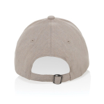 Boné de algodão reciclado com 6 painéis de tecido marmoreado 200 g/m2 cor branco-sujo quinta vista