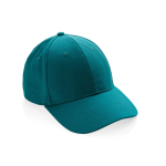 Boné de algodão reciclado de 6 painéis e rastreador AWARE™ 280 g/m2 cor verde