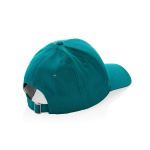 Boné de algodão reciclado de 6 painéis e rastreador AWARE™ 280 g/m2 cor verde quinta vista