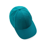 Boné de algodão reciclado de 6 painéis e rastreador AWARE™ 280 g/m2 cor verde sexta vista