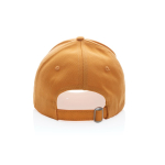 Boné de algodão reciclado de 6 painéis e rastreador AWARE™ 280 g/m2 cor cor-de-laranja quarta vista