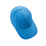 Boné de algodão reciclado de 6 painéis e rastreador AWARE™ 280 g/m2 cor azul-claro sexta vista