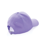 Boné de algodão reciclado de 6 painéis e rastreador AWARE™ 280 g/m2 cor lilás quinta vista