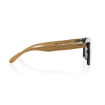 Óculos de sol ecológicos com hastes de bambu e lentes espelhadas UV400 cor castanho terceira vista