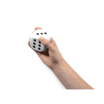 Anti-stress de espuma PU em forma de dado para personalizar cor branco segunda vista