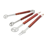 Avental de futebol especial para churrasco com 4 utensílios cor verde quarta vista