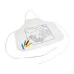Avental para crianças com 4 marcadores para colorir 80 g/m2 cor branco quarta vista