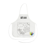 Avental para crianças com 4 marcadores para colorir 80 g/m2 cor branco vista principal