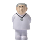 Anti-stress de espuma PU em forma de médico para personalizar cor branco segunda vista