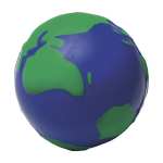 Bola anti-stress de PU em forma de globo terrestre para personalizar cor azul segunda vista