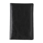 Carteira e porta-cartões de pele de cabra com 3 compartimentos cor preto primeira vista