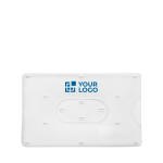 Porta-identificação de plástico transparente para uma credencial cor branco vista principal