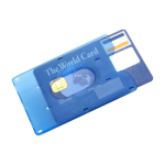 Porta-identificação de plástico transparente para uma credencial segunda vista