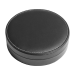 Conjunto de vinho em estojo circular, 4 acessórios de aço inoxidável cor preto
