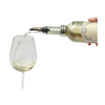 Conjunto de vinho em estojo circular, 4 acessórios de aço inoxidável cor preto