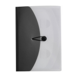 Pasta de polipropileno com 4 compartimentos interiores, tamanho A4 cor preto primeira vista