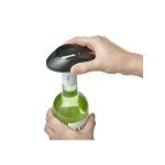Abre-garrafas elétrico com acabamento mate com corta-cápsulas cor preto