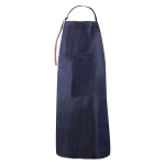 Avental feito de algodão denim com detalhes em PU 190 g/m2 cor azul ganga segunda vista