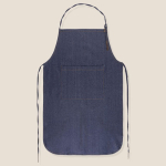 Avental feito de algodão denim com detalhes em PU 190 g/m2 cor azul ganga quinta vista