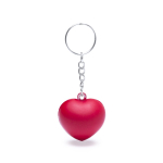 Porta-chaves com anti-stress em forma de coração para personalizar cor vermelho primeira vista