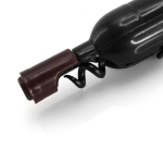 Saca-rolhas magnético em forma de garrafa de vinho com abre-garrafas cor preto sexta vista