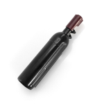Saca-rolhas magnético em forma de garrafa de vinho com abre-garrafas cor preto primeira vista
