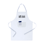 Avental de algodão e poliéster com corte acima do joelho vista principal