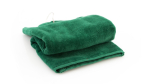 Toalha de algodão absorvente com mosquetão de transporte 40 x 50 cm cor verde-escuro terceira vista