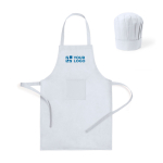 Conjunto de avental e chapéu de cozinha de non-woven para crianças vista principal