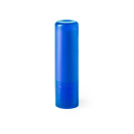Bálsamo labial com FPS 15 em estojo de cores translúcidas cor azul primeira vista