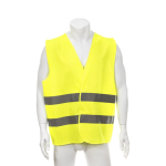 Colete refletor de alta visibilidade certificado para adultos cor amarelo terceira vista